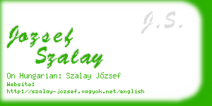 jozsef szalay business card